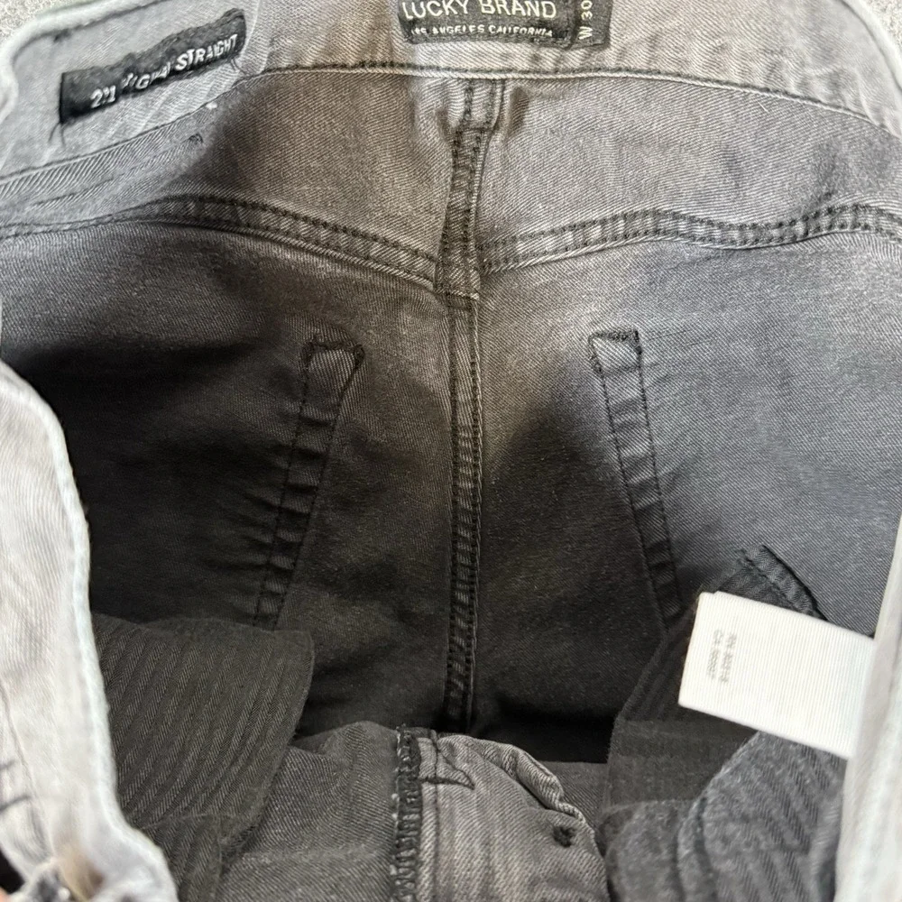 Lucky Brand Jeans Mens 30x34 (Fits 30x31) Gray 221 Original Straight Stretch‎